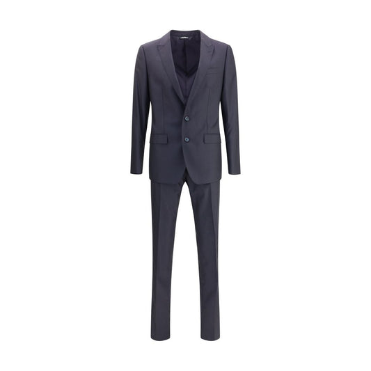 Dolce & Gabbana Black Fleece Wool Two-Piece Suit Dolce & Gabbana