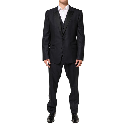 Dolce & Gabbana Black MARTINI 2 Buttons Suit 3 Piece Suit Dolce & Gabbana