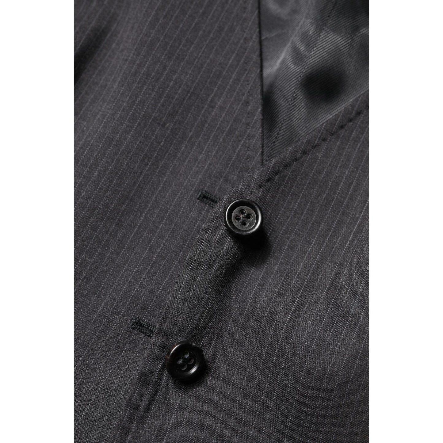 Dolce & Gabbana Black Striped Button Down Sleeveless Vest Top Dolce & Gabbana