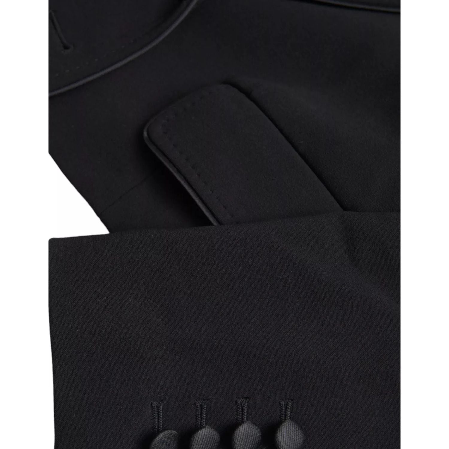 Dolce & Gabbana Black Wool Single Breasted Cropped Jacket