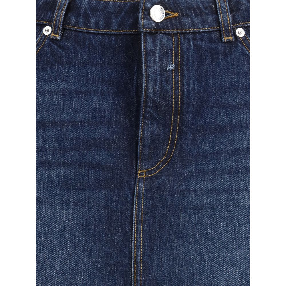 Dolce & Gabbana Blue Cotton Mini Skirt Dolce & Gabbana