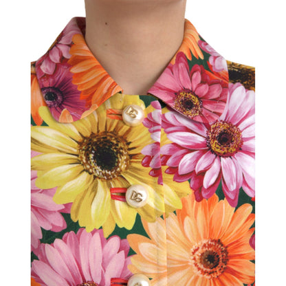 Dolce & Gabbana Multicolor Daisy Print Floral Fantasy Jacket Dolce & Gabbana