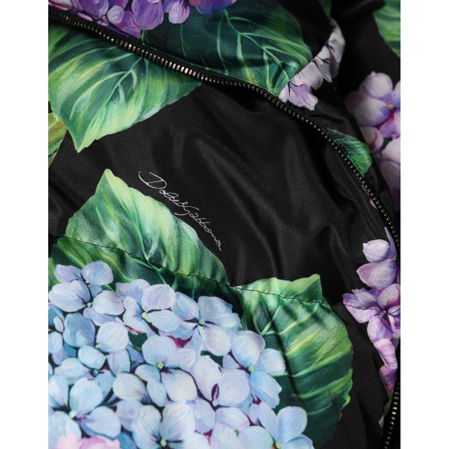 Dolce & Gabbana Multicolor Floral Print Puffer Quilted Jacket