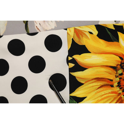 Dolce & Gabbana Multicolor Pachwork Charmeuse Floral Shift Dress Dolce & Gabbana