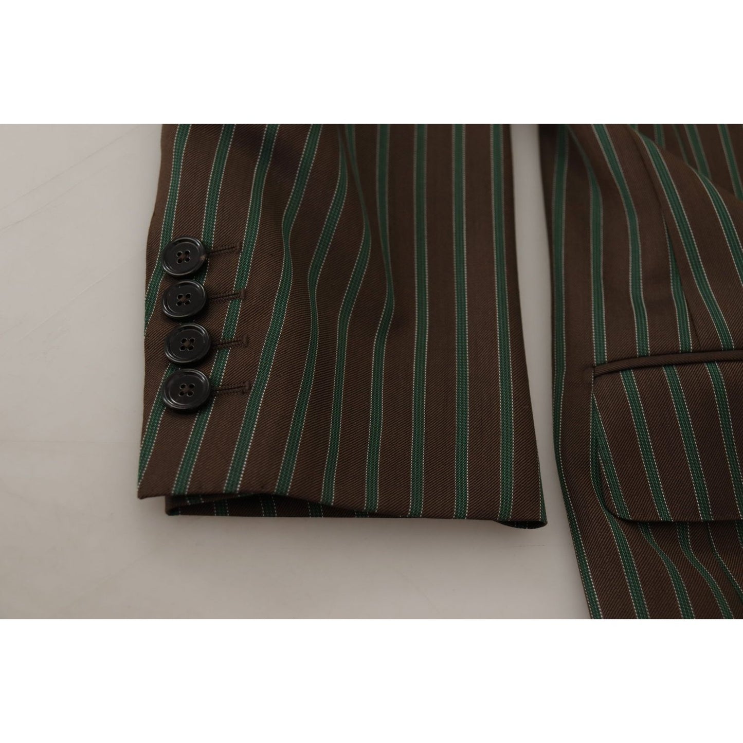 Dolce & Gabbana Multicolor Stripes Double Breasted Blazer Dolce & Gabbana