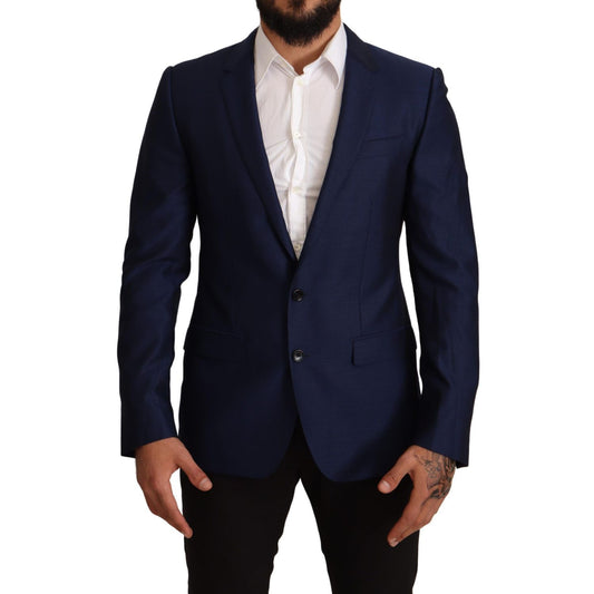 Dolce & Gabbana Navy Blue Slim Fit Jacket MARTINI Blazer Dolce & Gabbana