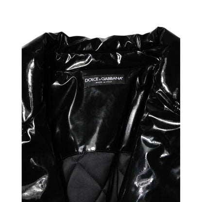 Dolce & Gabbana Polyester Black Quilted Puffer Coat Jacket