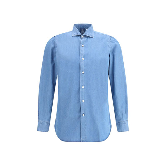 Finamore Blue Denim Shirt Finamore