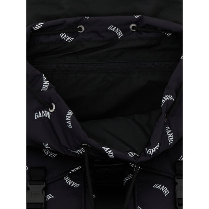 Ganni Black Polyester Backpack