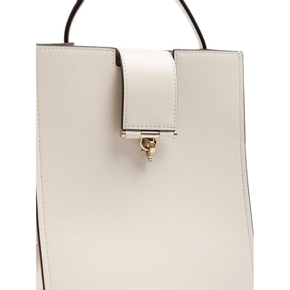 Giada White Leather Shoulder Bag
