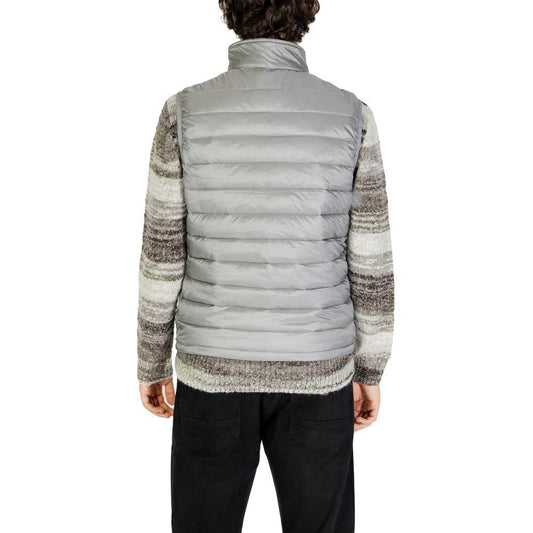 Gianni Lupo Gray Polyamide Sleveless Jacket GI-14787400136-IT52 | XL