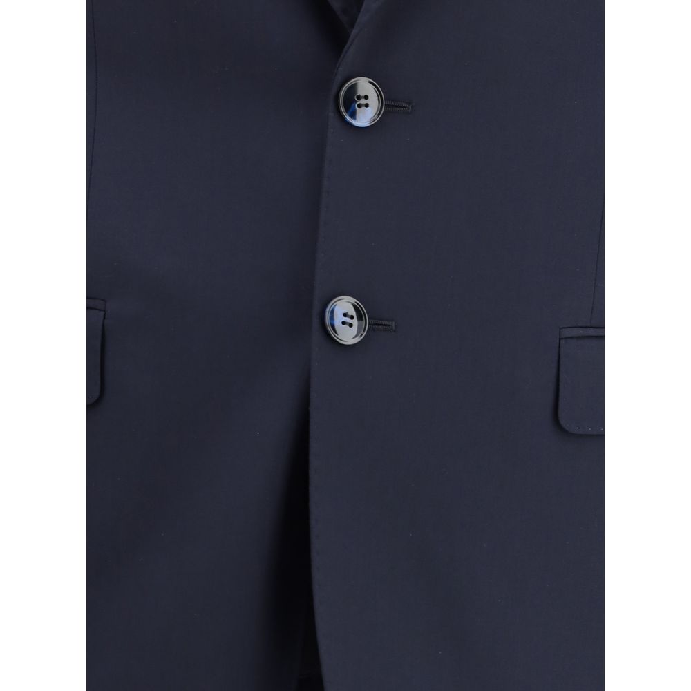 Giorgio Armani Blue Fleece Wool Two-Piece Suit Giorgio Armani