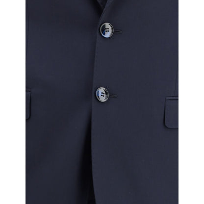 Giorgio Armani Blue Fleece Wool Two-Piece Suit Giorgio Armani