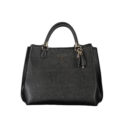 Guess Jeans Nero Poliuretano Female Handbag