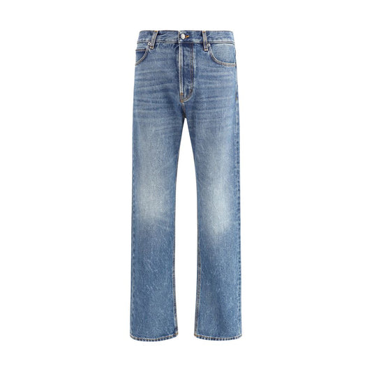 Haikure Blue Cotton Straight-Leg Jeans Haikure