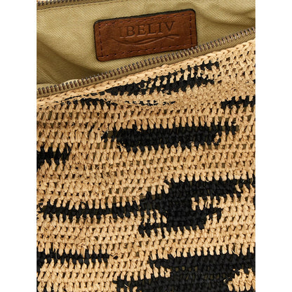 Ibeliv Multicolor Raffia Clutch Bag