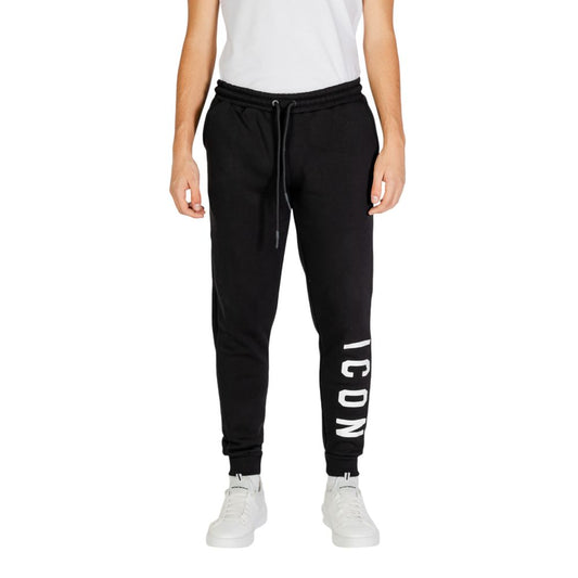 Icon Black And White Cotton Joggers (Workout Pants) Icon