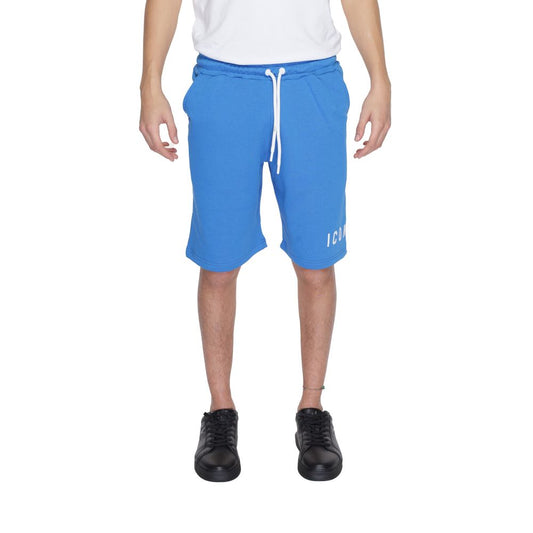 Icon Blue Cotton Bermuda Shorts Icon