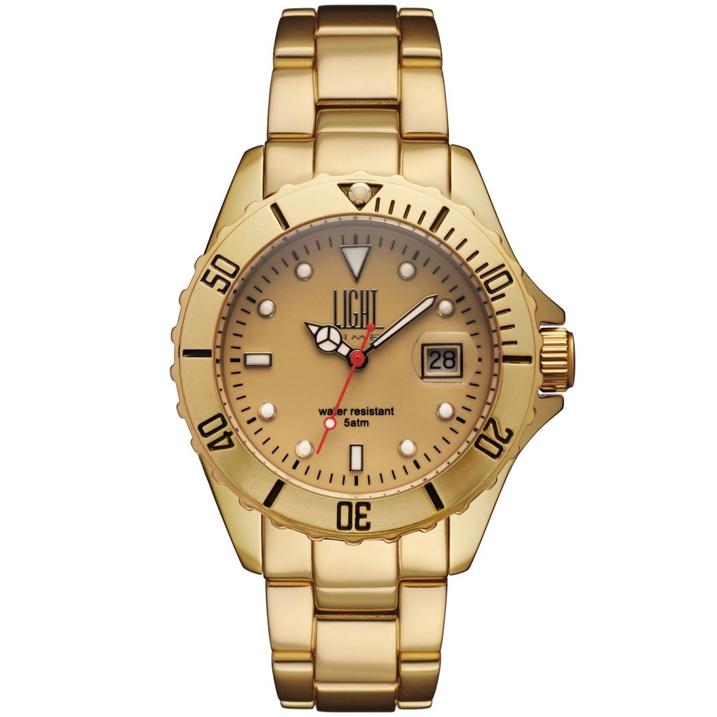 LIGHT TIME Mod. DIVER GOLD ALUMINIUM