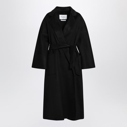 Max Mara Wrap coat in black cashmere