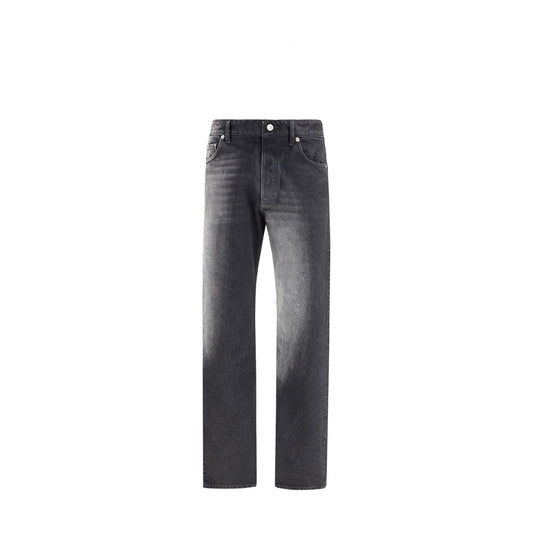 MM6 Black Cotton Straight-Leg Jeans MM6