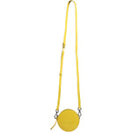 MSGM Yellow Leather Logo Crossbody Sling Shoulder Round Bag MSGM Sandy Brown