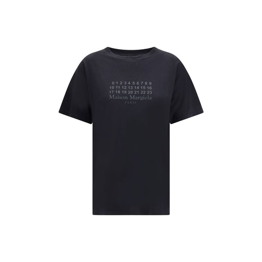 Margiela Black Cotton T-Shirt Margiela