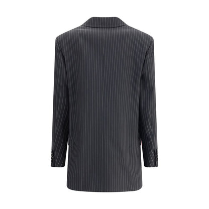 Max Mara Black Fleece Wool Blazer Max Mara