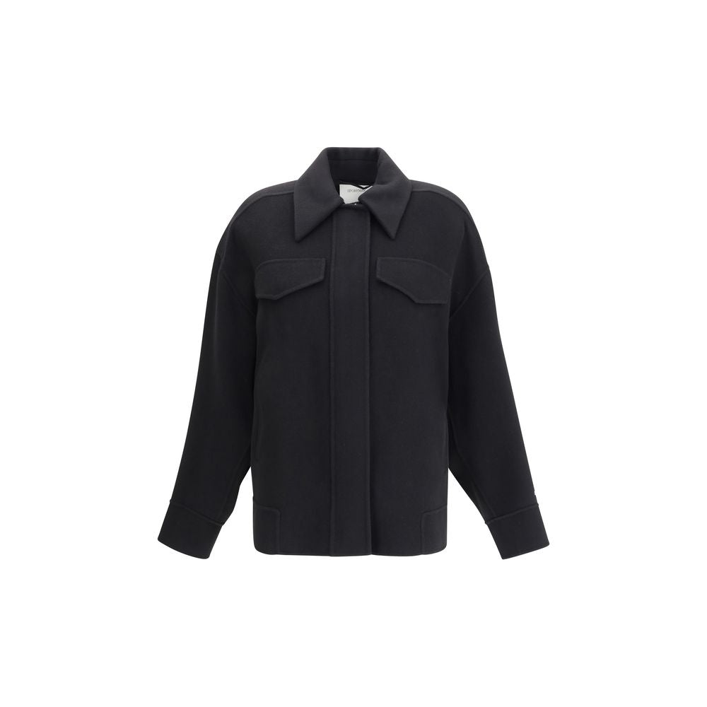 Max Mara Black Wool Cloacks Max Mara