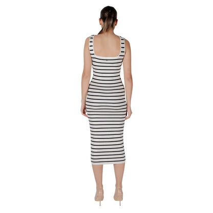 Morgan De Toi Beige Viscose Long Dress Morgan De Toi