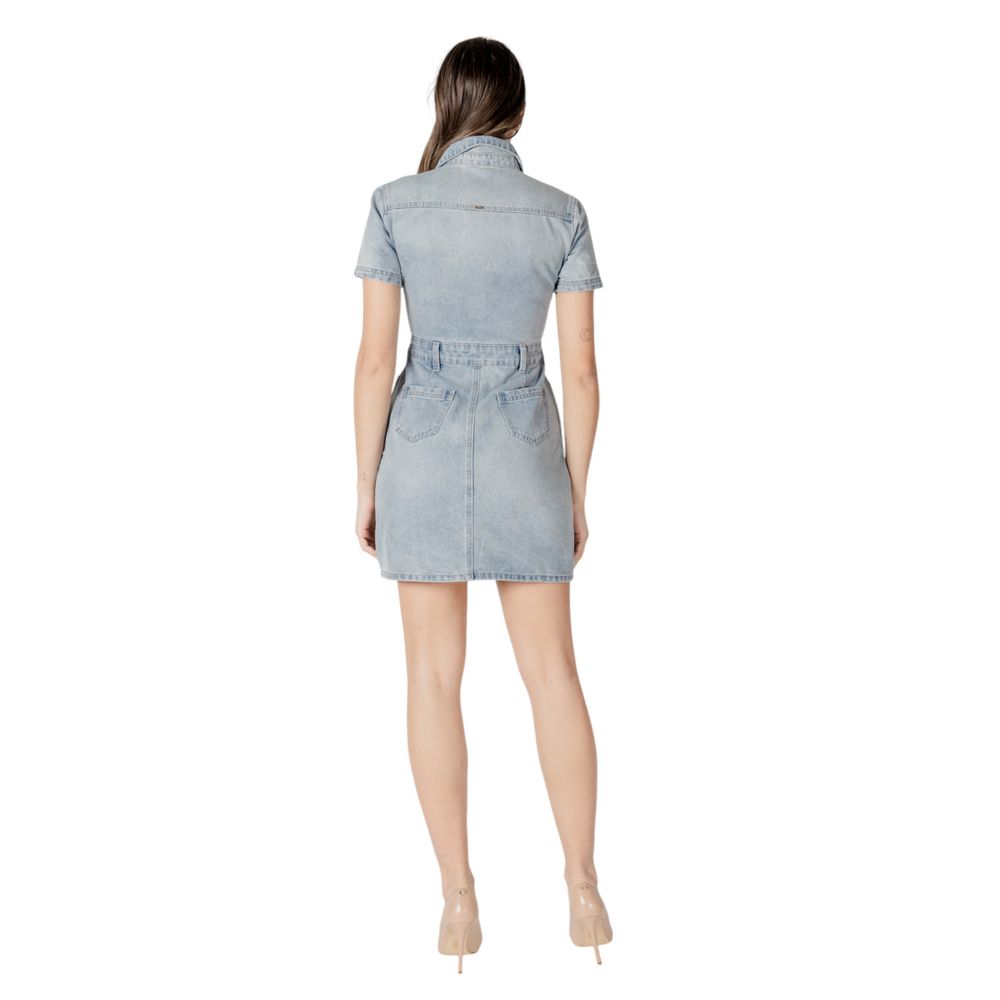 Morgan De Toi Blue Cotton Midi Dress Morgan De Toi