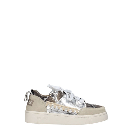 Mou Gray Leather Low Top Sneakers Mou