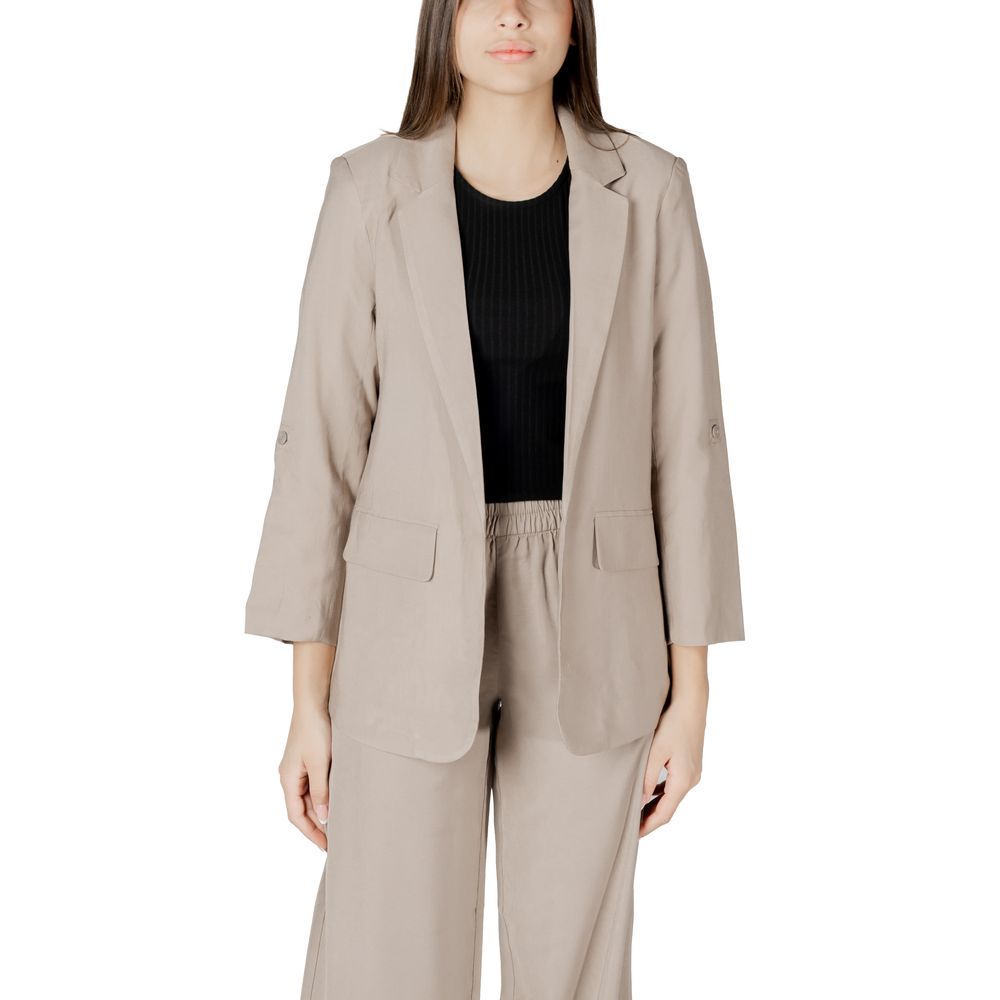 Only Beige Viscose Blazer Only