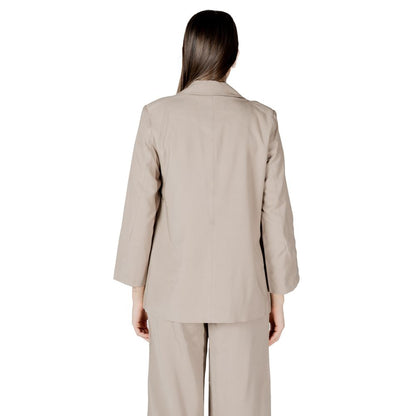 Only Beige Viscose Blazer Only