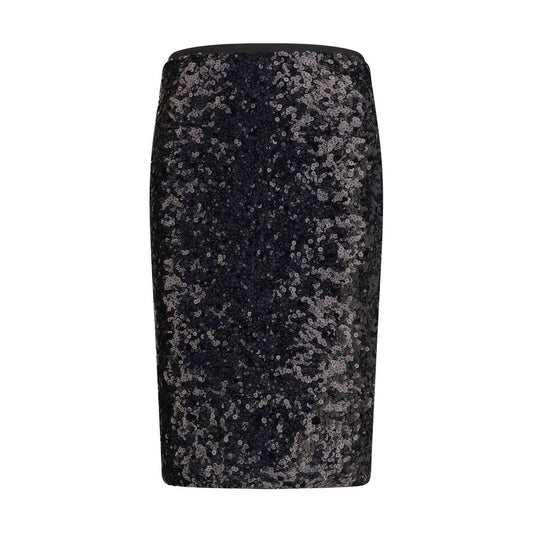 PINKO Black Polyester Midi Skirt PINKO