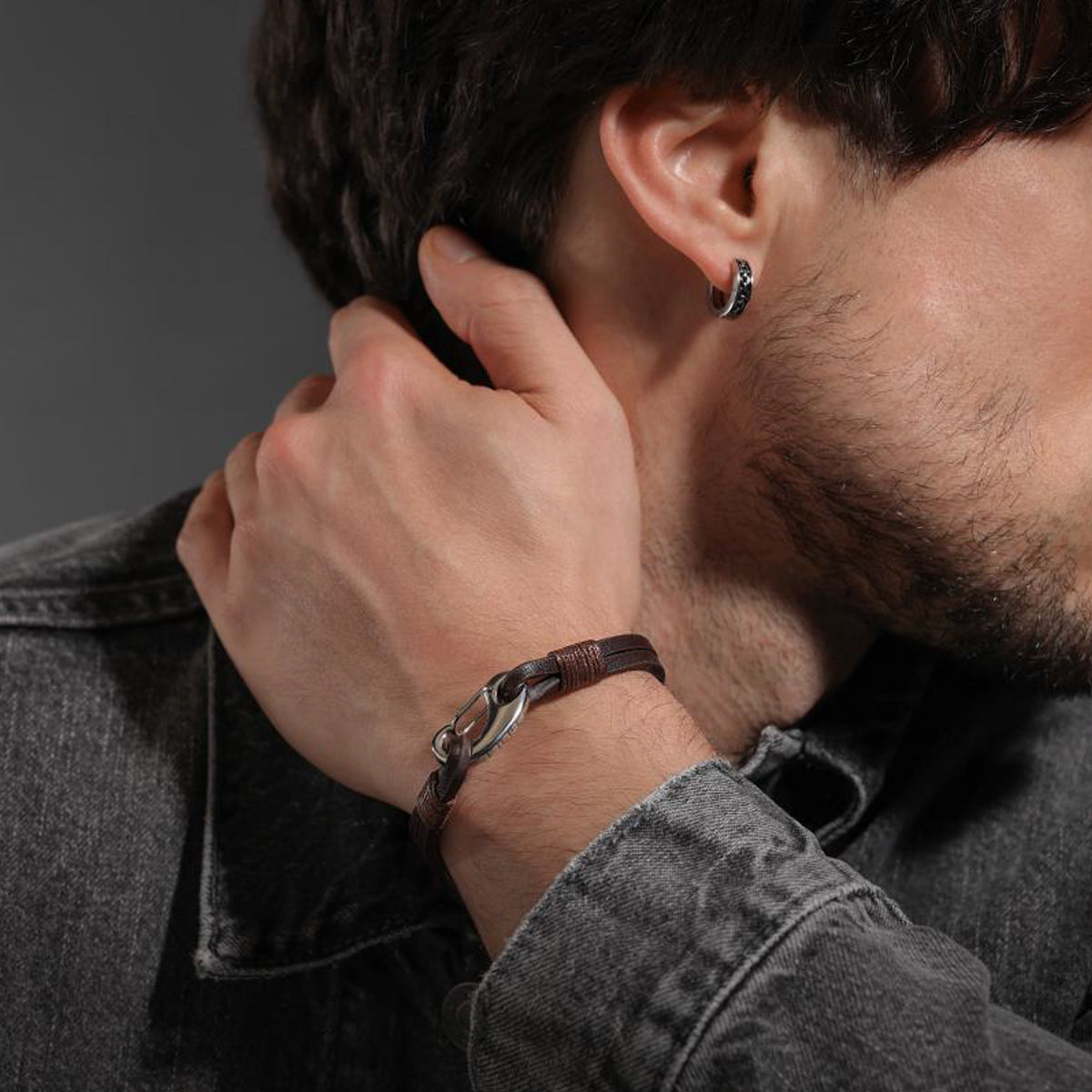 POLICE JEWELS JEWELRY Mod. PEAGB0040501 DESIGNER FASHION JEWELLERY