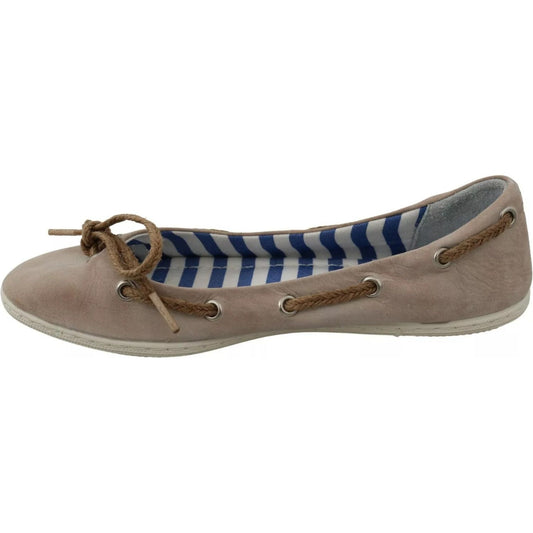 Pantofola D'Oro Beige Suede Lace Bow Loafers Ballet Flat Shoes LA8397-37