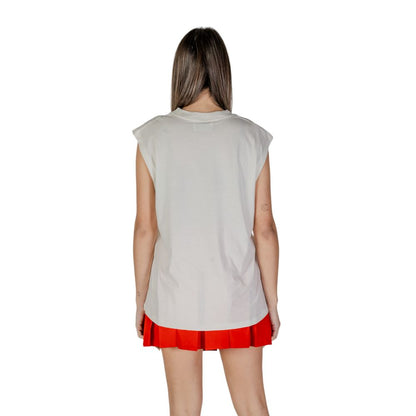 Replay Cream Cotton Tank Tops