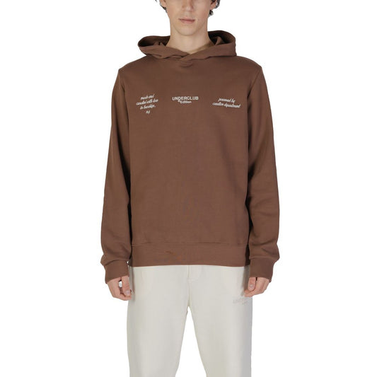 Underclub Brown Cotton Hoodie Underclub