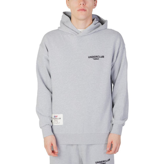 Underclub Gray Cotton Hoodie Underclub