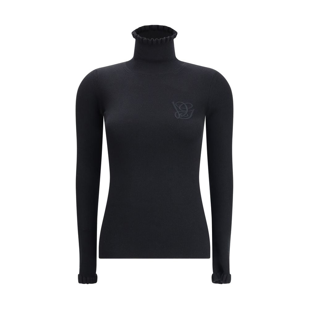 Valentino Black Fleece Wool Sweatshirt