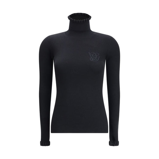 Valentino Black Fleece Wool Sweatshirt Valentino