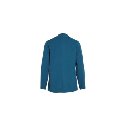 Vila Clothes Blue Polyester Blazer Vila Clothes