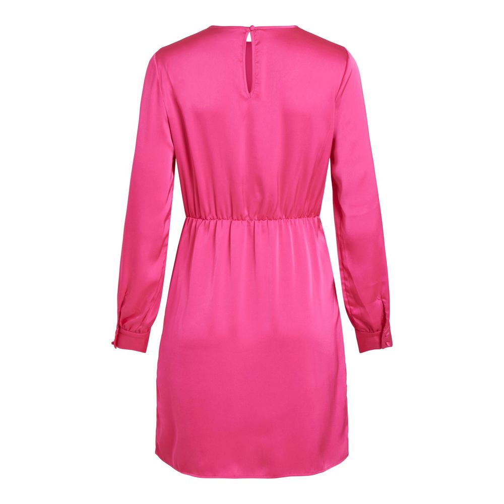 Vila Clothes Pink Polyester Short Dress Vila Clothes