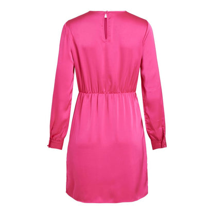 Vila Clothes Pink Polyester Short Dress Vila Clothes