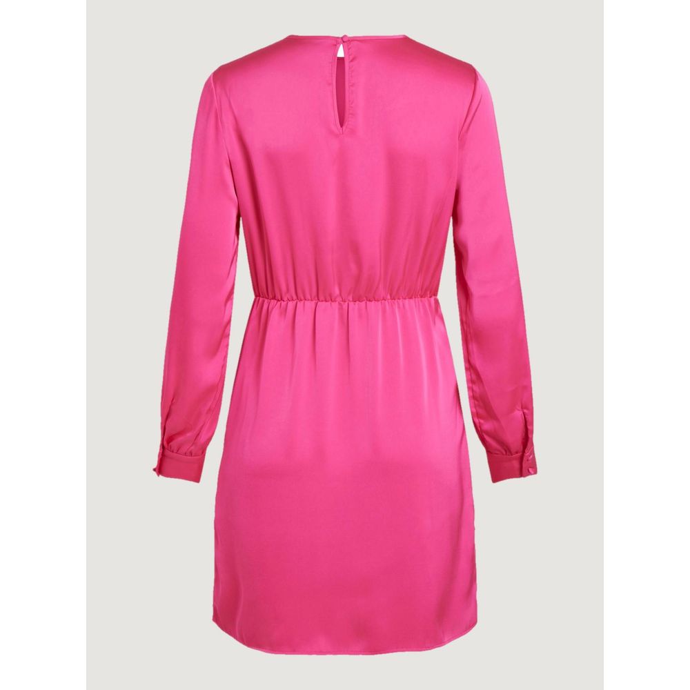 Vila Clothes Pink Polyester Short Dress