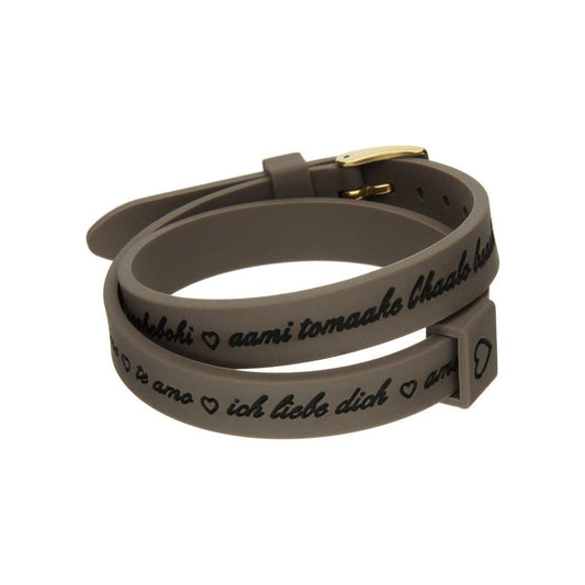 Il MEZZOMETRO Mod. I LOVE YOU GOLD - Bracciale in silicone/silicone bracelet Bracelet IL MEZZOMETRO Dark Slate Gray