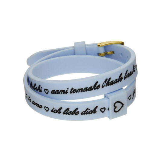 Il MEZZOMETRO Mod. I LOVE YOU GOLD - Bracciale in silicone/silicone bracelet Bracelet IL MEZZOMETRO Dark Gray