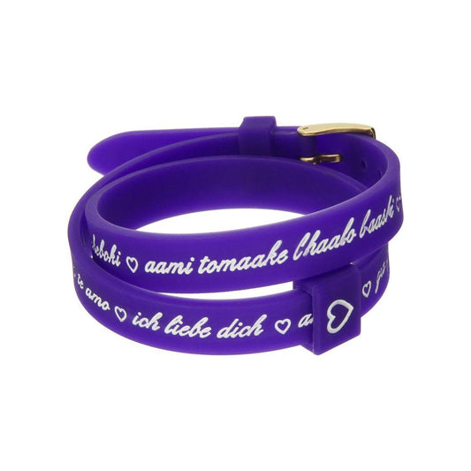 Il MEZZOMETRO Mod. I LOVE YOU GOLD - Bracciale in silicone/silicone bracelet Bracelet IL MEZZOMETRO Dark Slate Blue